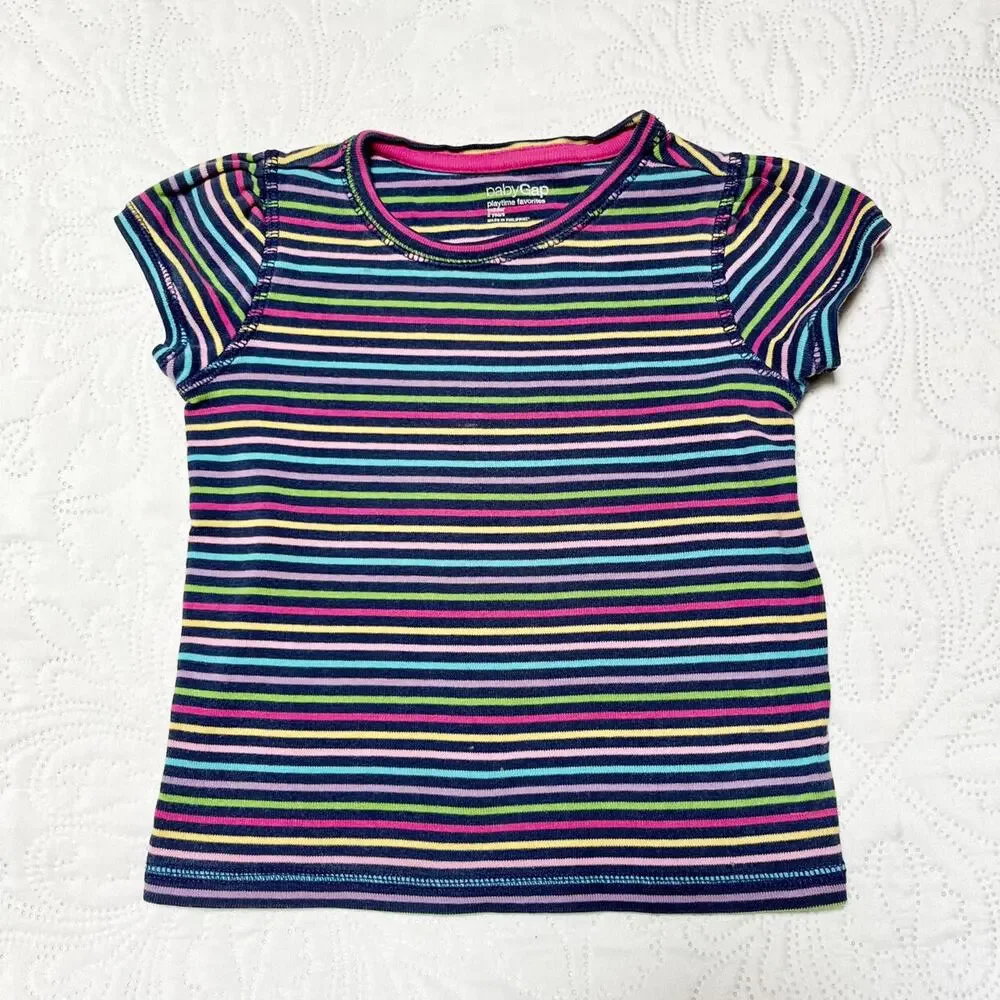 Gap Rainbow Striped Shirt Size 2T